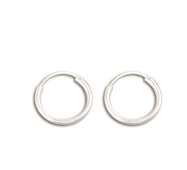 2018 Spring New Round Hoop Earrings Genuine 925 Sterling Silver 14mm,16mm, 18mm, 20mm for Men Trendy Circle Earrings Thick Than Normal One