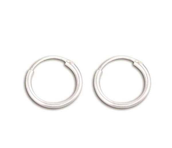 2018 Spring New Round Hoop Earrings Genuine 925 Sterling Silver 14mm,16mm, 18mm, 20mm for Men Trendy Circle Earrings Thick Than Normal One.