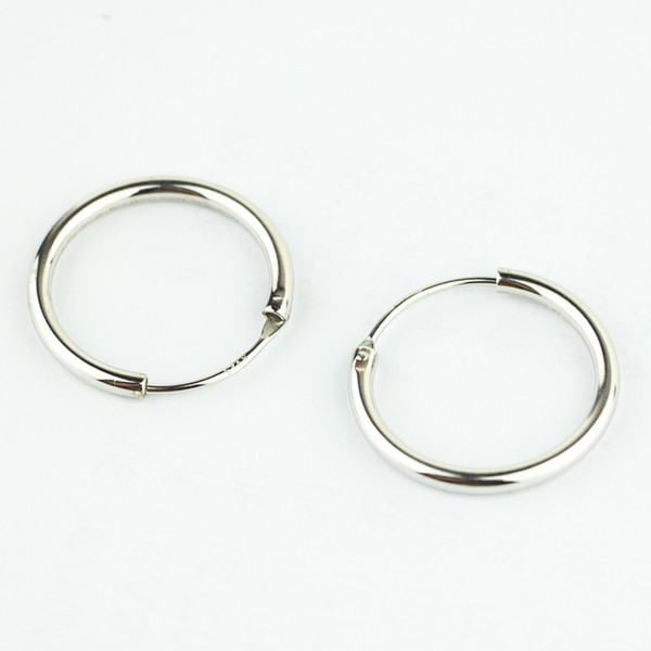 silver hoop earrings Luxury Women 925 Sterling Silver Hoop Earrings Simple Circles Earrings For Ladies Girls