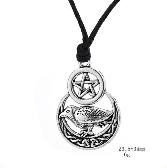 Metal Star Pendant Necklaces With Bird Charm Zinc Alloy Pentacle Pendant For Unisex Religious Jewelry Religious Jewelry