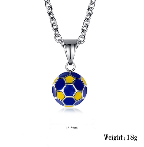 Fashion world Cup soccer sports pendant necklace stainless steel necklace jewelry for man and woman gift