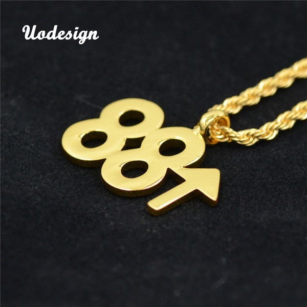 Hip Hop necklace 88 rising digital 88 men and women pendant necklace fashion charms jewelry