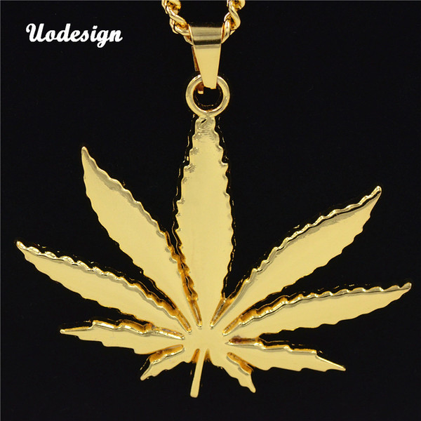 Hiphop Maple Leaf Pendant Necklace Jewelry Chain Necklace for Men