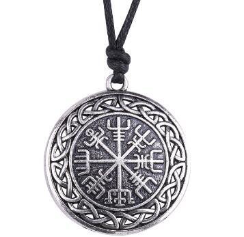 lemegeton Norse Vikings Myth Wolf Rune Amulet Pendant Necklace Luck Blessing Jewelry Nice Gift For Friends