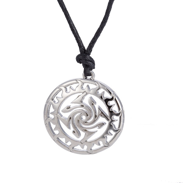 Lemegeton Drop Shipping Sun Wheel Meccanico Pendant Chains Silver Color Viking Style Mens Necklace Master Amulet Wiccan Jewelry