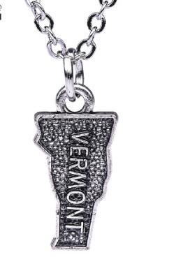 lemegeton Dropshipping Newest Design Map Shape Antique Silver Charm and Pendant Chain Necklace Jewelry for Women