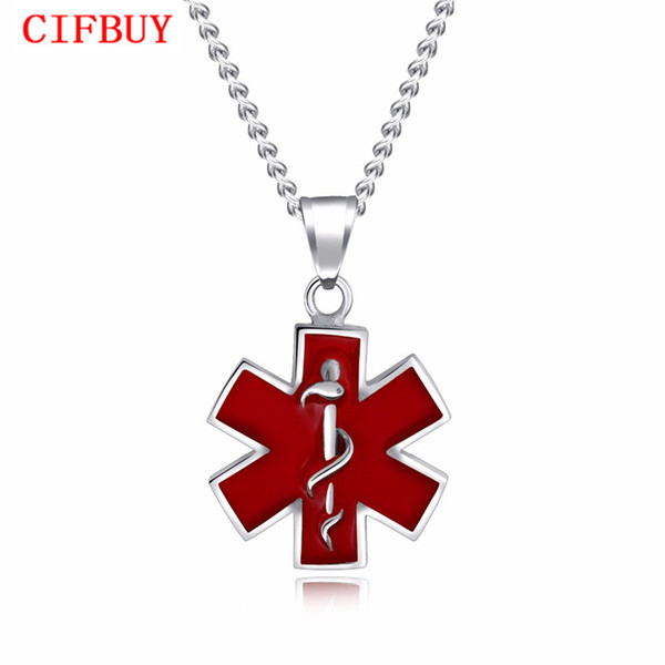 Fashion Vintage Snake Scepter Men Pendant Necklace Steeless Steel Link Chain Hexagon Religion Mans' Jewelry Necklaces GX1380