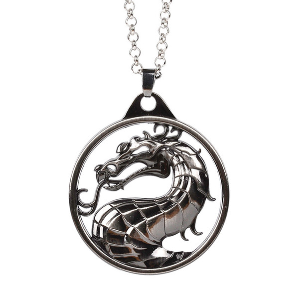 Vintage Movie Inspired Game of Thrones Retro Black Targaryen Dragon Shaped Chain Necklace Keychain New Arrival