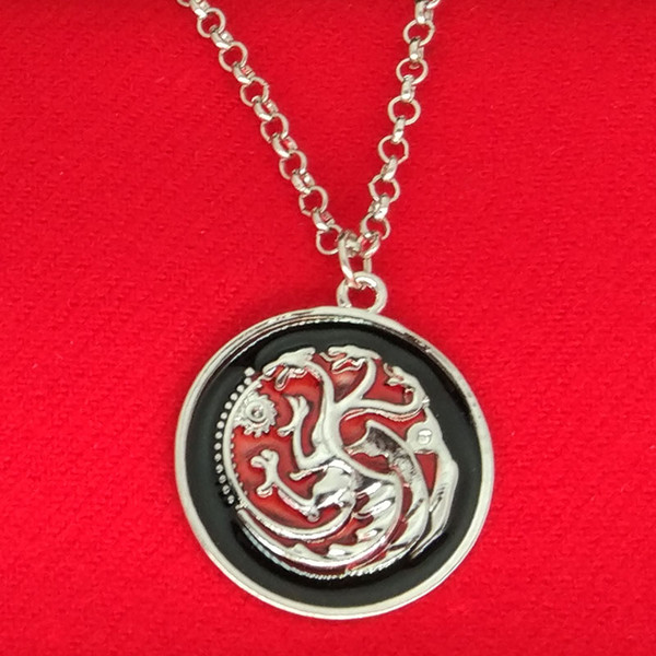 Game Of Thrones Targaryen Dragon Necklaces Targaryen House Badge Pendant Necklaces Fashion Jewelry for Women Fans Gift 160360