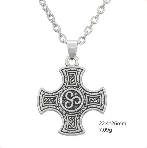 Apricot Fu Special Design Slavic Knot Harmony Cross Pendant Knotwork Necklace Cross Jewelry Gift