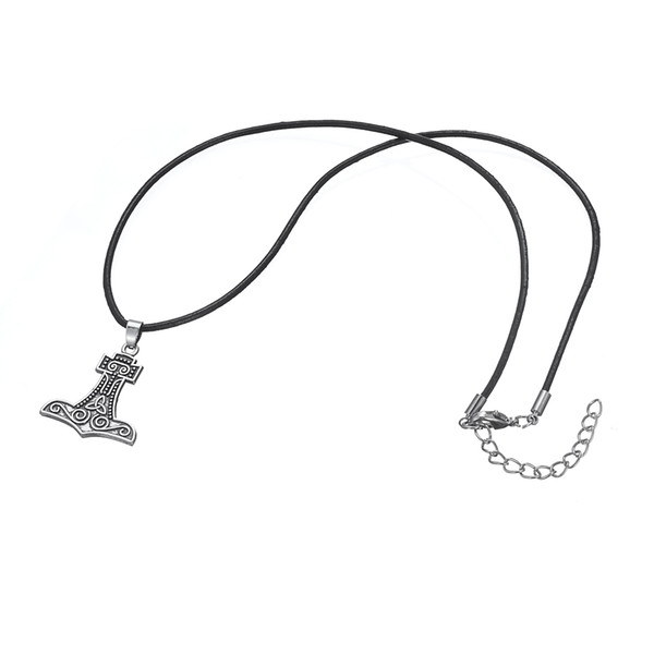 lemegeton Fishhook Supernatural Thor's Hammer Viking Gothic Necklace&Pendant Jewelry Mjolnir Knots Norse Thor Chain Male Scandinavian