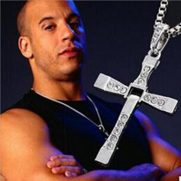 Popular Fashion Jewelry The Fate of the Furious Movie Corss Necklace Superstar Same Pendent Necklaces Men Jewelry for Father Boyfriend