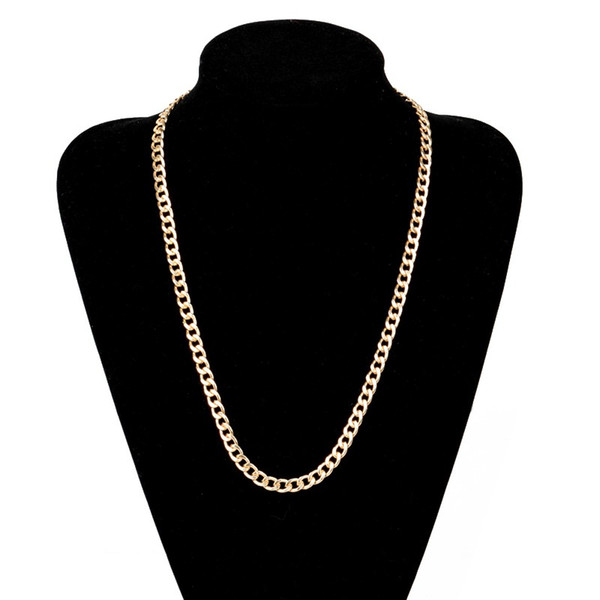 Vintage Long Gold Color Chain Necklace Shellhard Hip Hop Necklaces For Men Party Jewelry Colar Collier 18-36inch