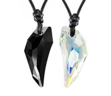 Austrian crystal Pendant wolf tooth lovers necklace for men and women 9 colors can choose shipping free