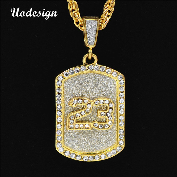 Hip hop long necklace Plated Pistol Uzi Gun 70cm Chain number 23 Pendants & Necklaces Men/Women HipHop Maxi Necklace Men Jewelry