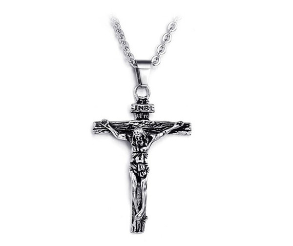 JEWELRY stainless steel Pendant Cross pendant couple necklace Crystal inlay Hot Sell gj810