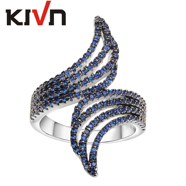 KIVN Fashion Jewelry Tiny Delicate Pave CZ Cubic Zirconia Rings for Women Birthday Gifts Christmas Gifts