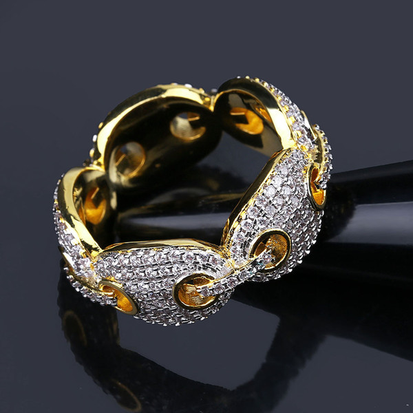 2019 Glaring Cubic Zirconia Cluster Rings Jewelry Luxury Exquisite Grade Quality Gold Plated Copper Geometic Finger Ring Wholesale LR010