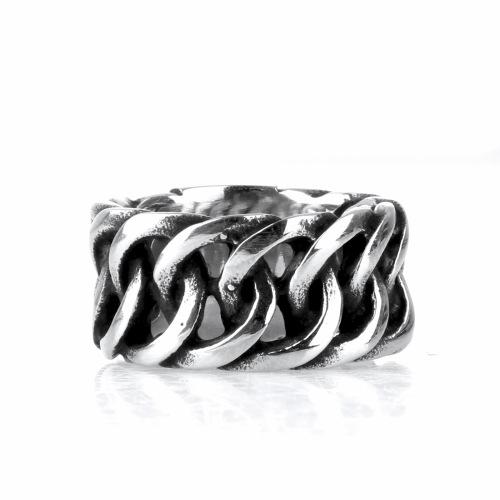 2018 men's personality single ancient silver open fashion ring Japan and South Korea retro spot mesh ring wholesale free shipping custom