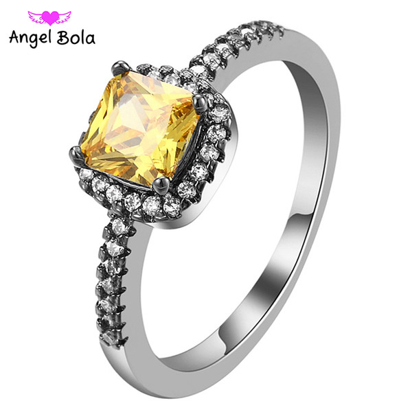 Hot -sale fashion luxury women wedding jewelry 925 sterling silver retro crystal zircon women wedding finger flower ring