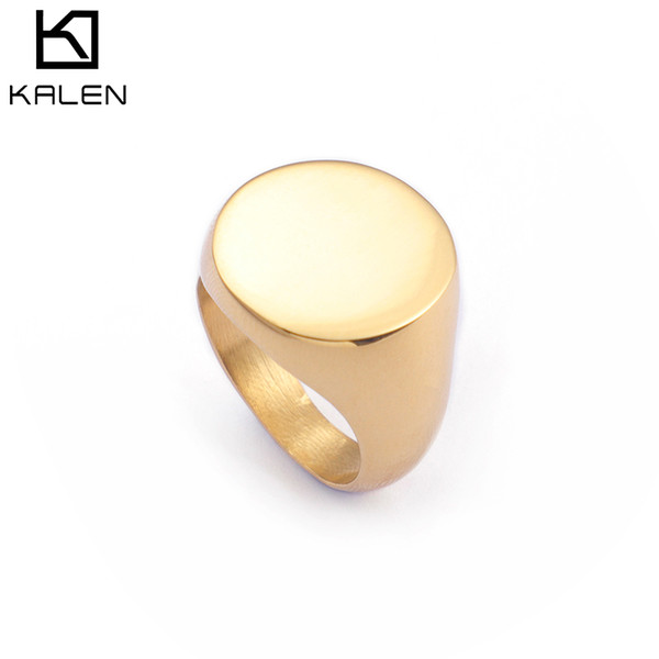 Rings For Men Women 2018 Silver Gold Laser Engraving Shiny Stainless Steel Metal Unisex (US Size #6 To #10)