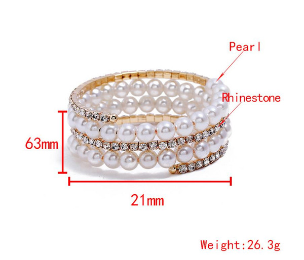 Explosive new accessories European and American fashion trend jewelry adjustable personality claw chain diamond pearl bracelet