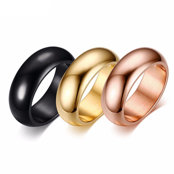 ORSA Classic Promotion Wholesale Brand Women Jewelry 18K Gold Plated Titanium Steel Simple Men Rings OTR94