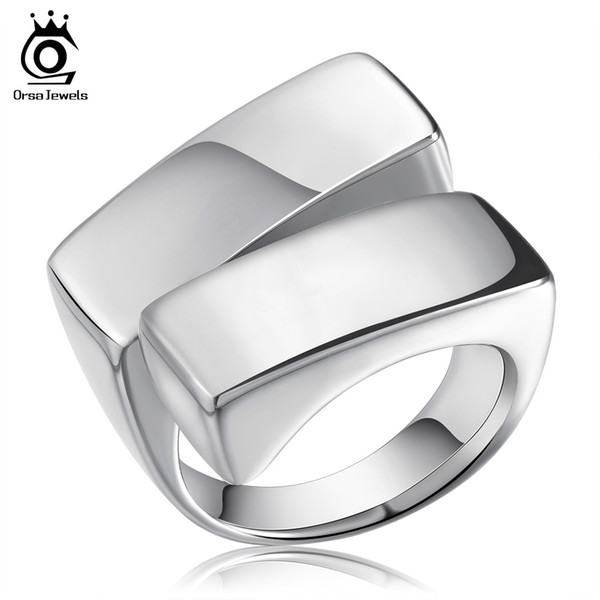 Unique Design Signet Ring for Men High Polished 316L Stainless Steel Band Biker Ring for Men Party Jewelry GTR06