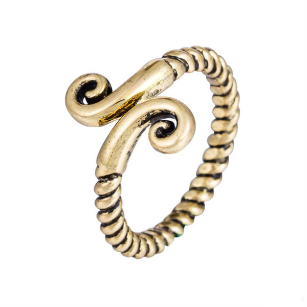 Viking Jewelry Small Anchor Ring Female Fashion Cute Love Finger Rings Antique gold color male finger ring men jewelery Fashion Wholesale