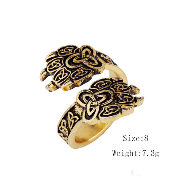 Wholesale Hotsale Viking Bear Claw Wolf Paw Open Ring Celtic Knot Trinity Punk Rock Jewelry for Men Free Shipping