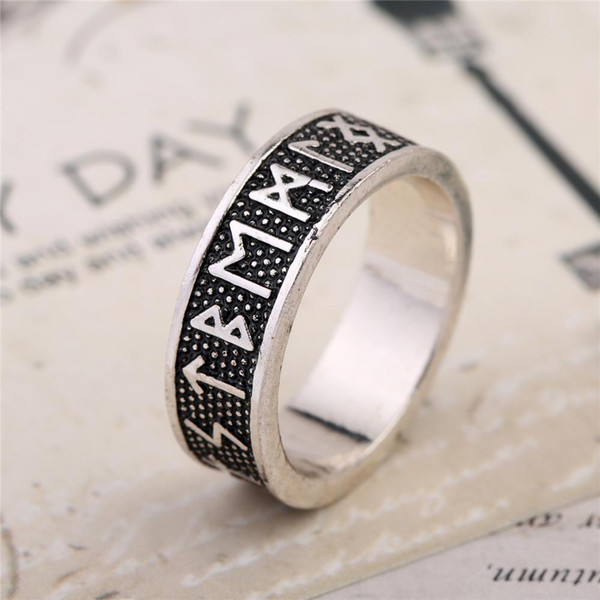 Wholesale Norse Viking Style 24 Runes Full Finger Ring Nordic Vintage Jewelry for Men Women Fashion Jewelry