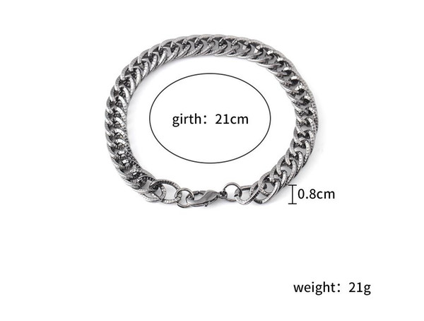 New fashion trend in Europe and America hip-hop personality accessories Bracelet whip chain stainless steel bracelet ornaments