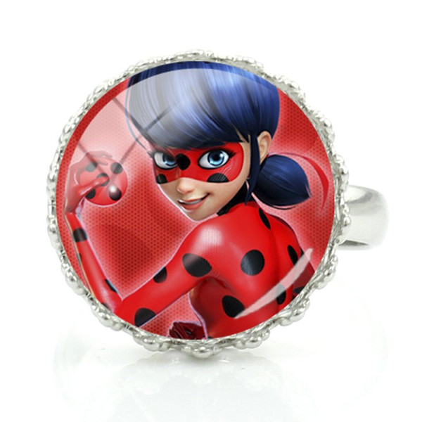 TAFREE Miraculous Ladybug Comic Lady bug Rings Cute Figure Black Cat Anime Adrien Marinette Jewelry Gift LB118