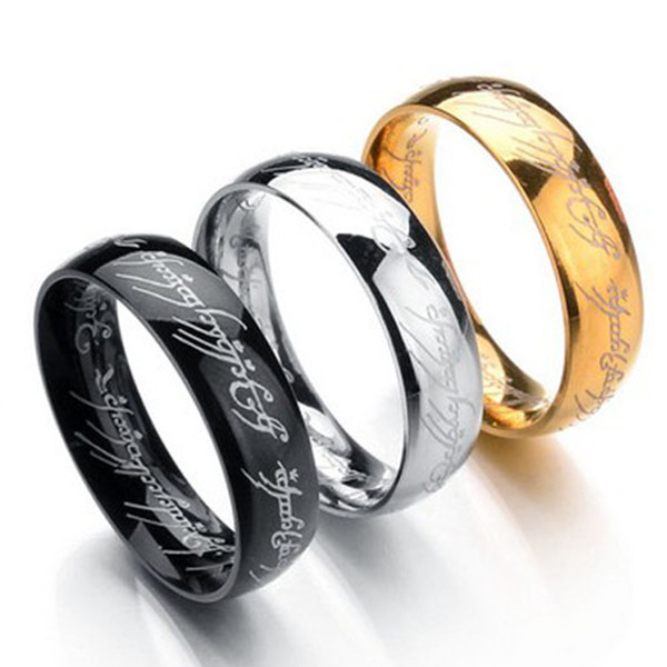 6MM Size 6 -13 Gold Plated Stainless Steel Ring Band Wedding Engagement Cocktail Husband Father Gifts