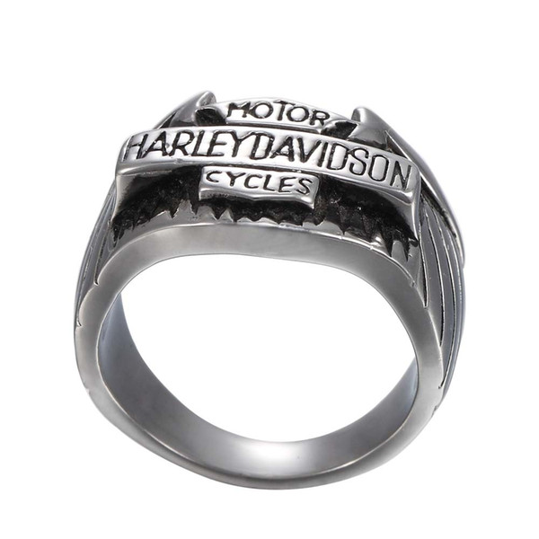 European and American men's stripes, rings, Harry motorcycles, stainless steel rings, jewelry.