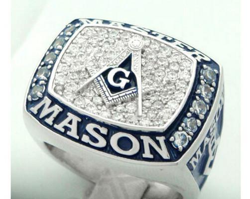 New arrival amazing blue lodge masonic championship ring with velvet ring box and free express shipping