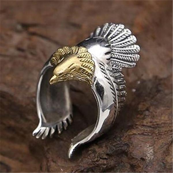 Wholesale Eagle Biker Ring Stainless Steel Jewelry Classic Punk American Motor Biker Eagle Ring Men Eagle Ring