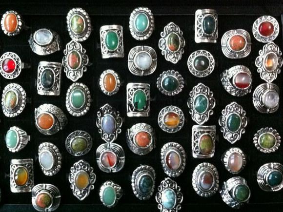 Vintage Adjustable Natural Stone Rings High Quality Fashion Jewelry Wholesale