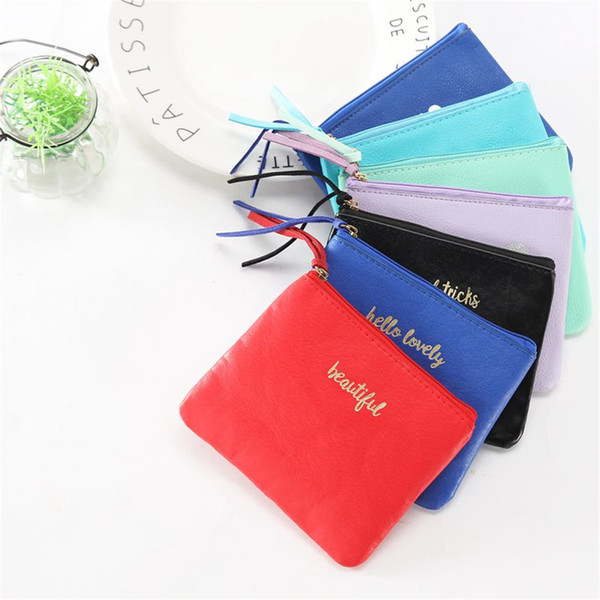 Zoukane Fashion Women Men Kids Mini Wallet Ladies Zipper Coin Purse Multifunctional Small Coin Credit Card Key Ring Wallet CP01