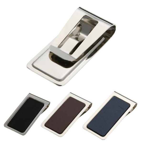 New Money Clip Metal Stainless Steel Men Money Clip Wallet Card Folder Holder Hollow Design Card ID Case Wallets for Men Brands