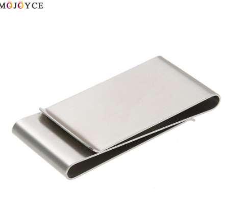 Stainless Steel Slim Double Sided Men Women Money Clip Wallet Metal Credit Card Money Holder Bill Steel Clip Clamp