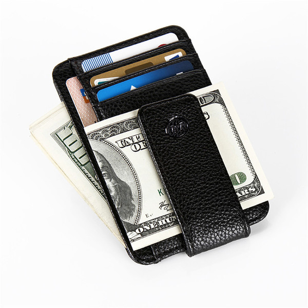 New 2017 Money Clip Magic Wallet Fashion Leather Slim Clamp For Money Business Card Credit Card Mens Tiny Money Clips