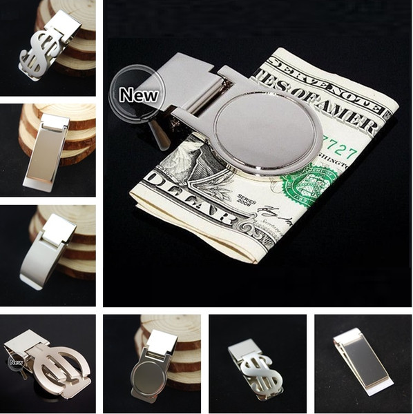 New DIY Blank Money Clip/Credit Card Holder Silver Stainless steel card holder 20PCS/LOT Free Shipping 4001