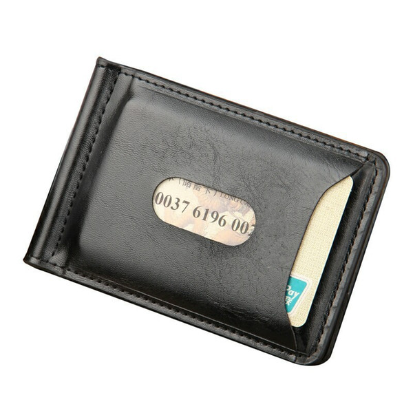 Fashion Slim Mini Money Clips Unisex Cash Clips Men's Wallet Black Small Cion Purse women bag Coffee Casual boy's magic wallet