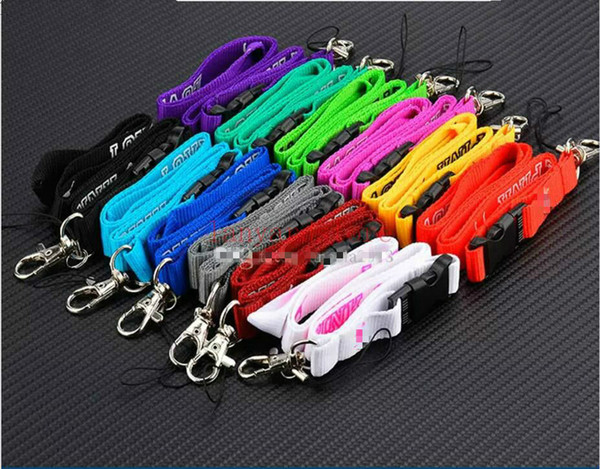 50pcs/lot Love Neck Strap pink narrow Lanyard 50/1.5cm Necklace With Silver Metal Clip Multi Color Key Phone Work ID Card Holder Wholesale