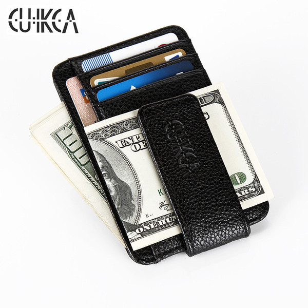 Cuikca New Fashion Women Men Wallet Money Clip Magnet Clip Ultrathin Pocket Clamp Credit Card Case Mini Creative Wallet C19041201