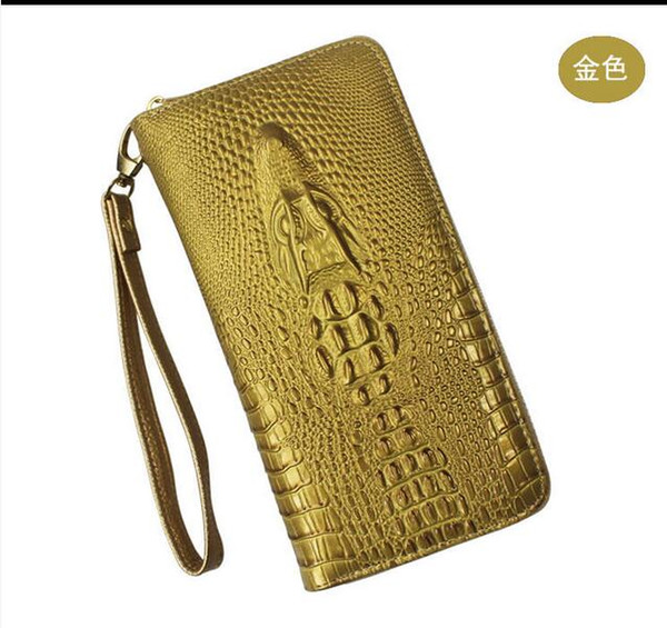 European and American new crocodile pattern ladies zipper multi-function large-capacity wallet F117