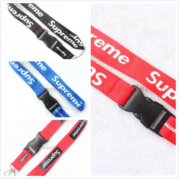 New lot lanyard Clothing logo Lanyard for MP3/4 cell phone key chain lanyards Strap Holder /Detachable Keychain /Black/Red/blue