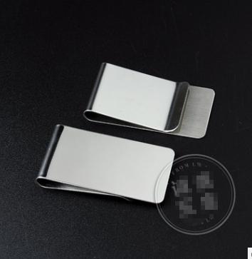 100pcs Stylish simplicity 304 Stainless steel Money clips bookmark 20*50*0.8mm