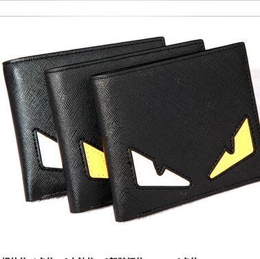 PU Leather Small Monster Wallet Men's Short Sleeved Cross Section Of The Youth Personality Soft Wallet Tide Fashion Wallet D0186